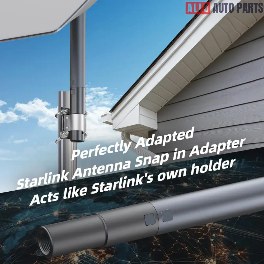 Aluminum Pipe Mount Adapter for Starlink Gen 2 Dish - No-Drill V2 Mount - Tesla Exterior Accessories > Starlink