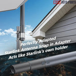 Aluminum Pipe Mount Adapter for Starlink Gen 2 Dish - No-Drill V2 Mount - Tesla Exterior Accessories > Starlink