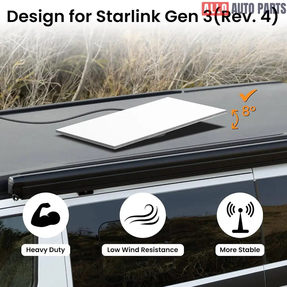 Anti-Theft Starlink Gen 3 Roof Mount - Secure RV & Yacht Aluminum Bracket - Tesla Exterior Accessories > Starlink
