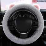 Cute Bear Steering Wheel Cover for Tesla Model 3 Y S X - Plush Non-Slip Grip - Tesla Interior Accessories > Steering
