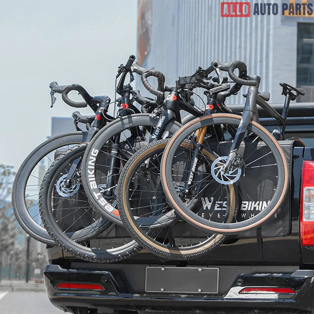 Cybertruck Bike Tailgate Pad - Protective Shield with Tool Pockets - Hold 5 Bikes - Tesla Interior Accessories > Frunk