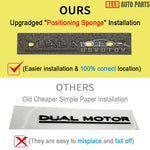 Dual Motor Badge Emblem Replacement for Tesla Model 3 Y S X - Rear Trunk Decal - Tesla Exterior Accessories > Exterior