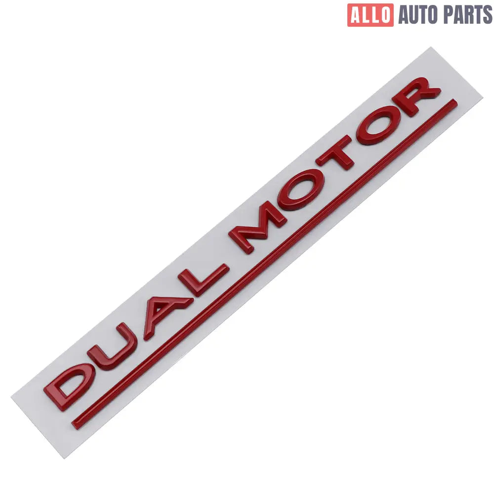 Dual Motor Badge Emblem Replacement for Tesla Model 3 Y S X - Rear Trunk Decal - Tesla Exterior Accessories > Exterior