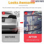 Dual Motor Badge Emblem Replacement for Tesla Model 3 Y S X - Rear Trunk Decal - Tesla Exterior Accessories > Exterior