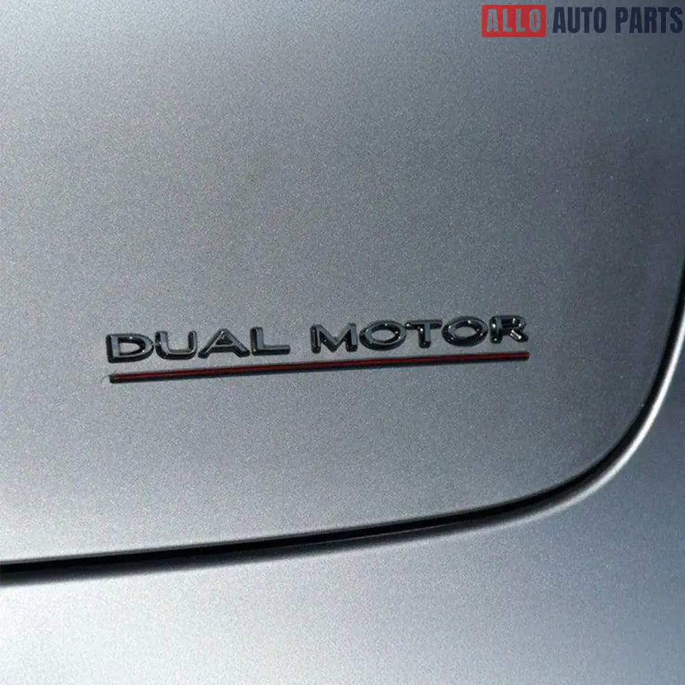 Dual Motor Badge Emblem Replacement for Tesla Model 3 Y S X - Rear Trunk Decal - Tesla Exterior Accessories > Exterior