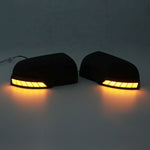 Door Mirror Cover Trim Matte Black with LED Light to suit Mazda BT-50 12-19