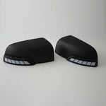 Door Mirror Cover Trim Matte Black with LED Light to suit Mazda BT-50 12-19