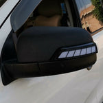 Door Mirror Cover Trim Matte Black with LED Light to suit Mazda BT-50 12-19