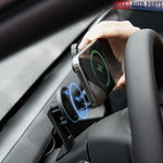 MagSafe Wireless Charger for Tesla Model 3 Highland 2025 Steering Wheel Mount - Tesla Interior Accessories > Dashboard
