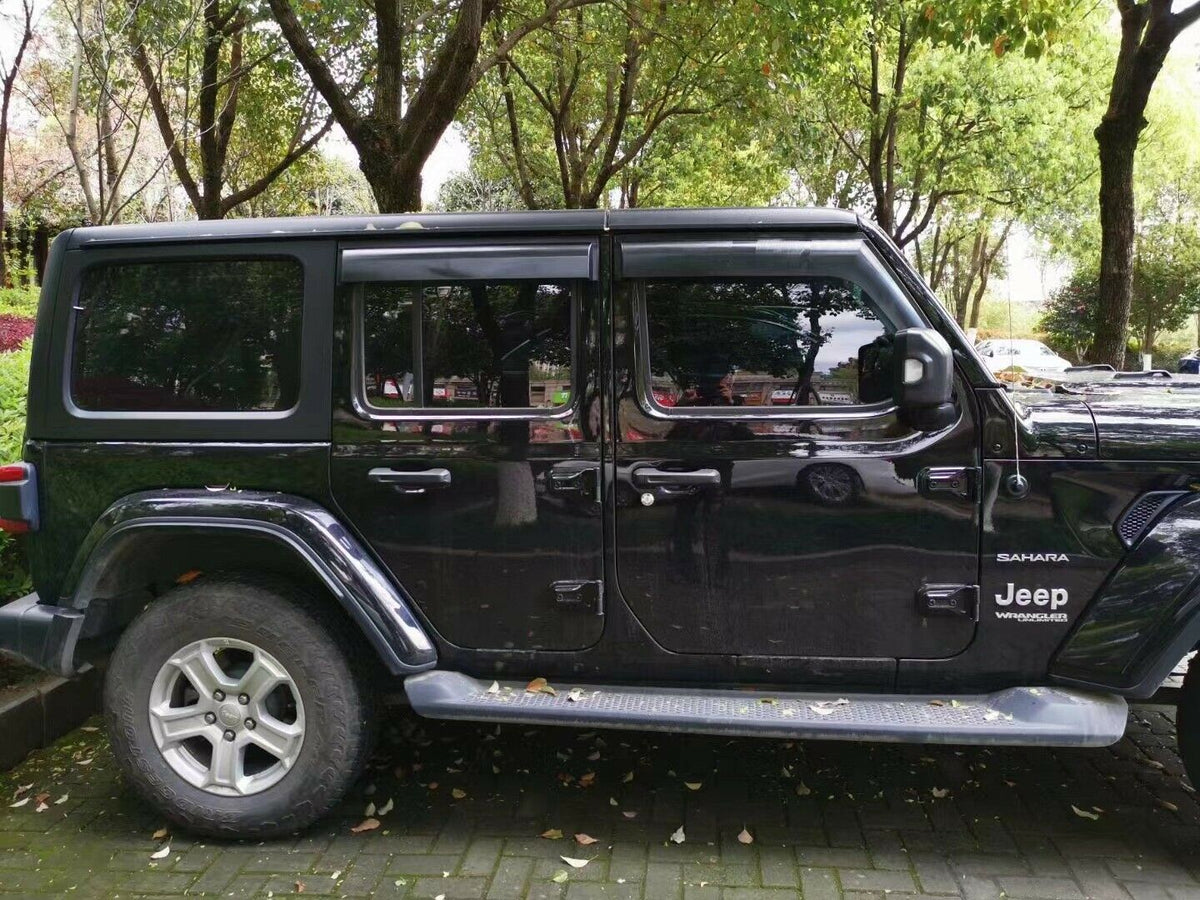 Luxury Weather Shields Weathershields Window Visors for Wrangler JL 2018+ Tinted