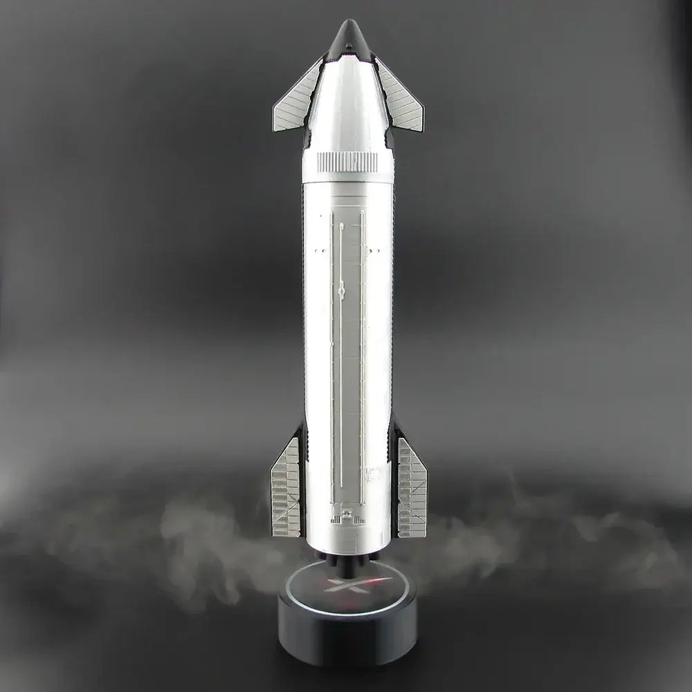 SpaceX Starship Model 1:200 - Rocket Humidifier with LED Mist Flame Effect - Tesla Interior Accessories > Rocket Model