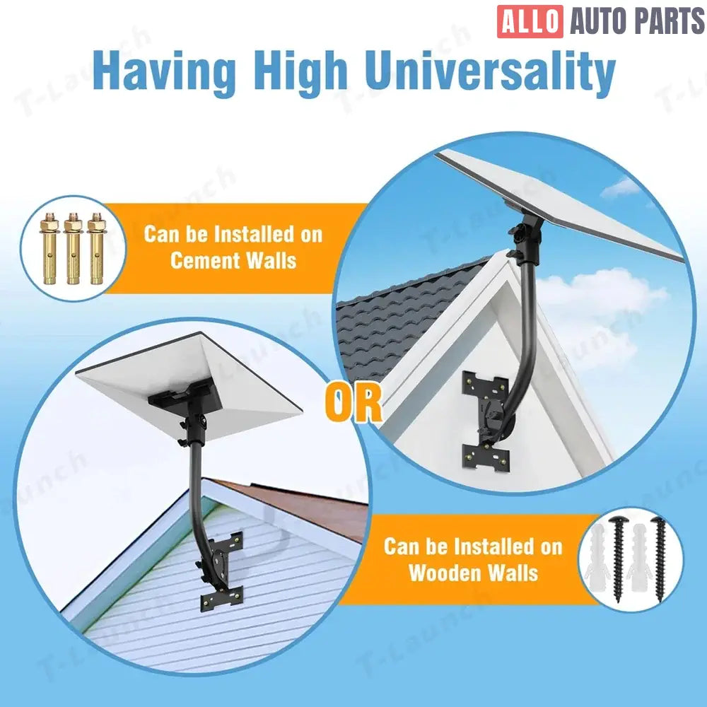 Starlink Gen 3 Mount - 180° Adjustable Roof & Wall Bracket for V3 Dish - Tesla Interior Accessories > Starlink