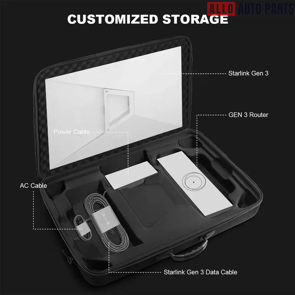 Starlink Gen 3 Travel Case - Waterproof Shockproof Storage Bag for Standard Dish - Tesla Exterior Accessories > Starlink