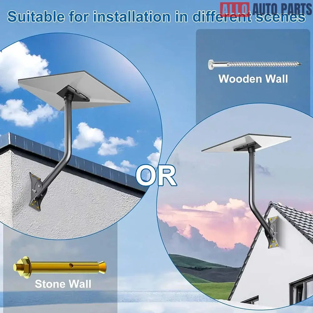 Starlink Gen 3 Wall & Roof Mount Kit - Heavy Duty Aluminum Adjustable Arm - Tesla Exterior Accessories > Starlink