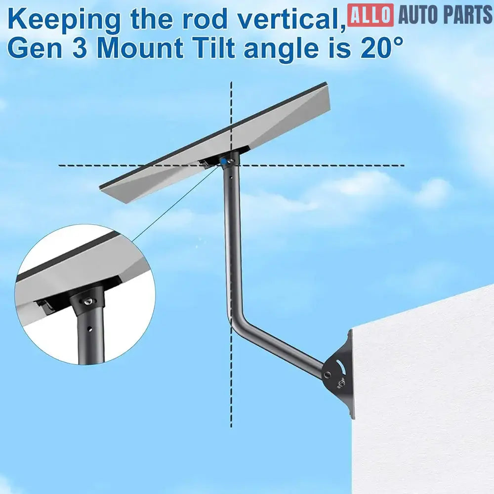 Starlink Gen 3 Wall & Roof Mount Kit - Heavy Duty Aluminum Adjustable Arm - Tesla Exterior Accessories > Starlink