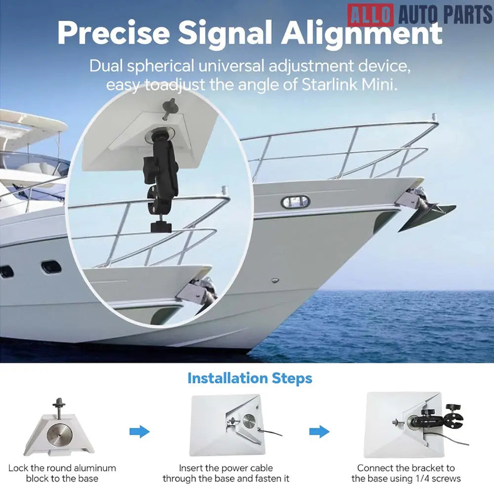 Starlink Mini Adjustable Clamp Mount Kit for RV Yacht & Campers - Tesla Exterior Accessories > Starlink