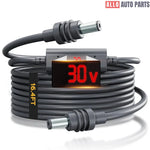 Starlink Mini DC Power Cable with LED Voltage & Current Monitor - 18AWG - Tesla Exterior Accessories > Starlink