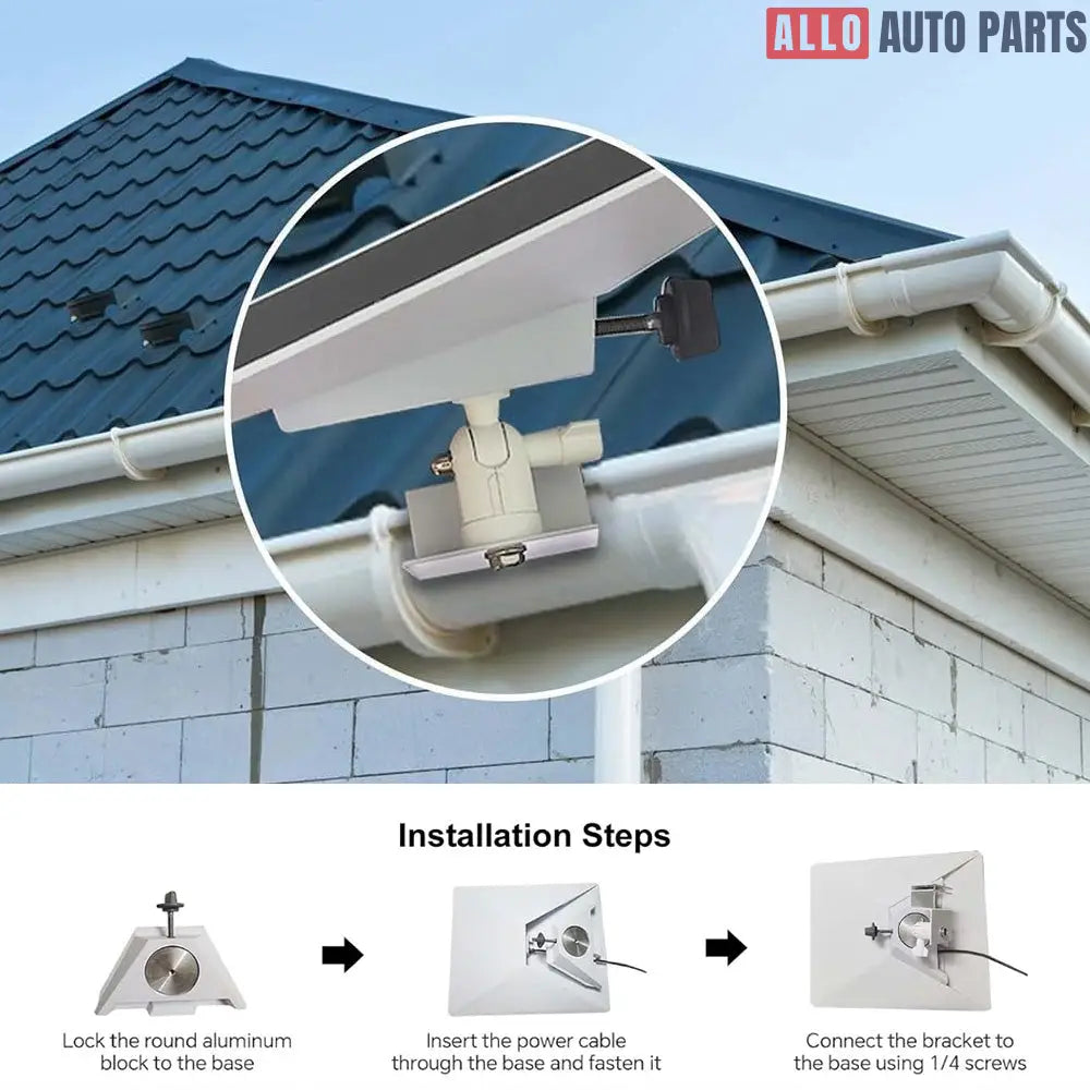 Starlink Mini Gutter Mount - No-Drill Adjustable Swivel Bracket Adapter - Tesla Exterior Accessories > Starlink