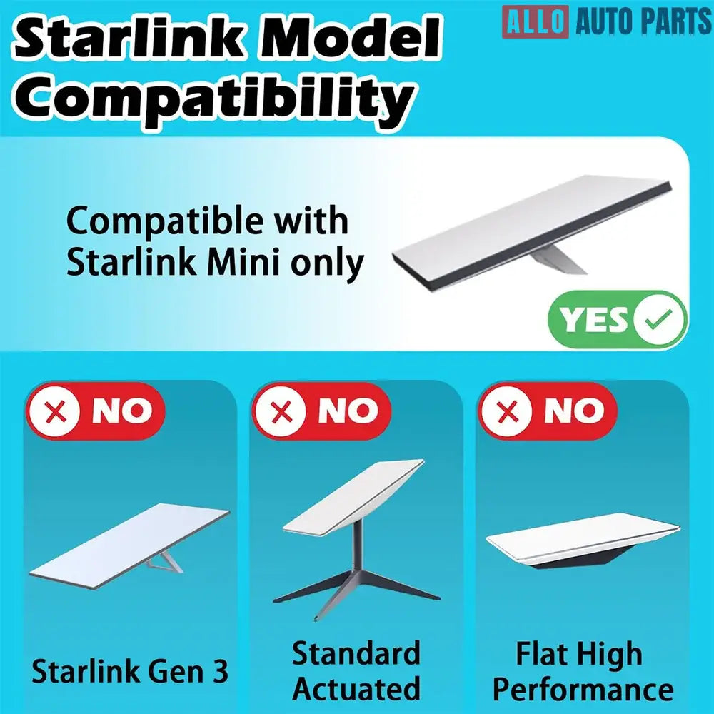 Starlink Mini Magnetic Flat Mount Kit - 264lb Heavy Duty Vehicle Roof Mount - Tesla Exterior Accessories > Starlink