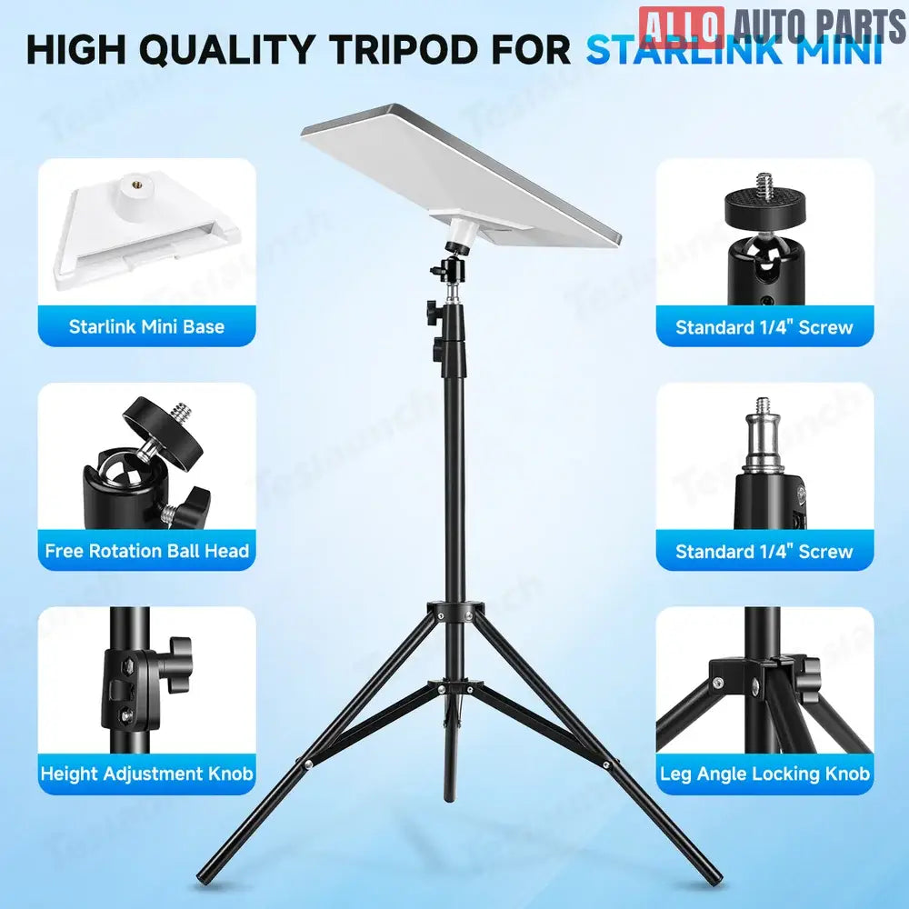 Starlink Mini Tripod Mount - Adjustable 1/4’’-20 Threaded Stand (58-170cm) - Tesla Exterior Accessories > Starlink