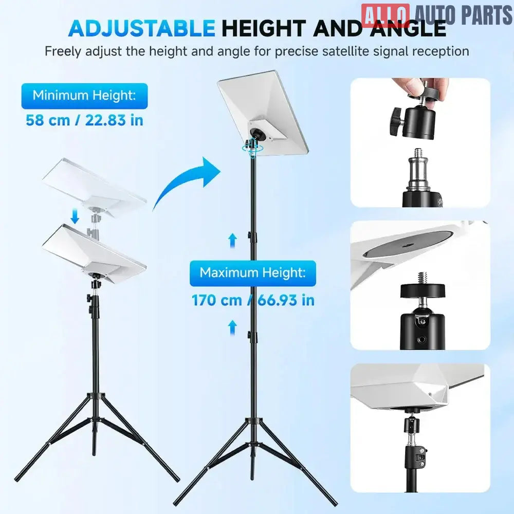Starlink Mini Tripod Mount - Adjustable Portable Stand with 1/4’’-20 Adapter - Tesla Exterior Accessories > Starlink