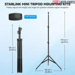 Starlink Mini Tripod Mount - Adjustable Portable Stand with 1/4’’-20 Adapter - Tesla Exterior Accessories > Starlink