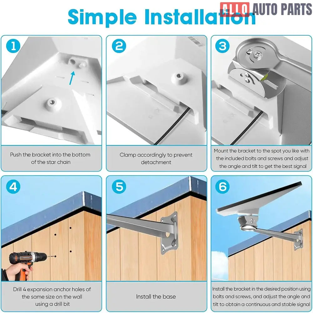 Starlink Mini Wall Mount Bracket - Adjustable Aluminum Alloy Mounting Kit - Tesla Exterior Accessories > Starlink