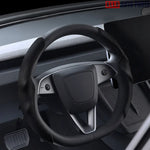 Suede Steering Wheel Cover for Tesla Model 3 Highland 2024+ | Anti-Slip Grip - Tesla Interior Accessories > Steering