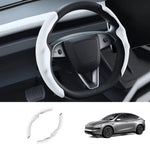 Suede Steering Wheel Cover for Tesla Model Y Juniper 2025+ | Anti-Slip Grip - Tesla Interior Accessories > Steering