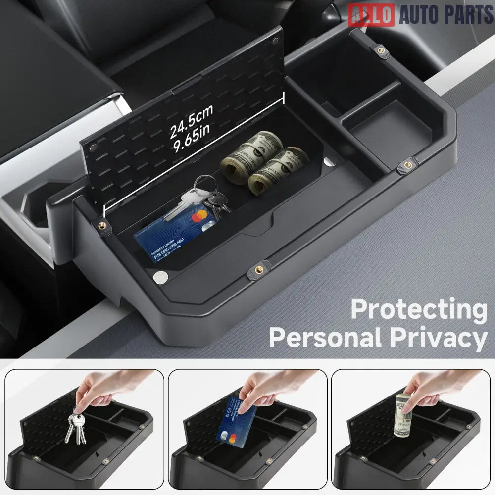 Tesla Cybertruck Behind Screen Storage Box - Center Console Dashboard Tray - overstock