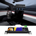 Tesla Cybertruck Behind Screen Storage Tray & Dual Magnetic Phone Mount - overstock