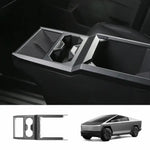 Tesla Cybertruck Center Console Cup Holder Cover - Carbon Fiber ABS Trim - Matte Carbon Fiber - Tesla Interior