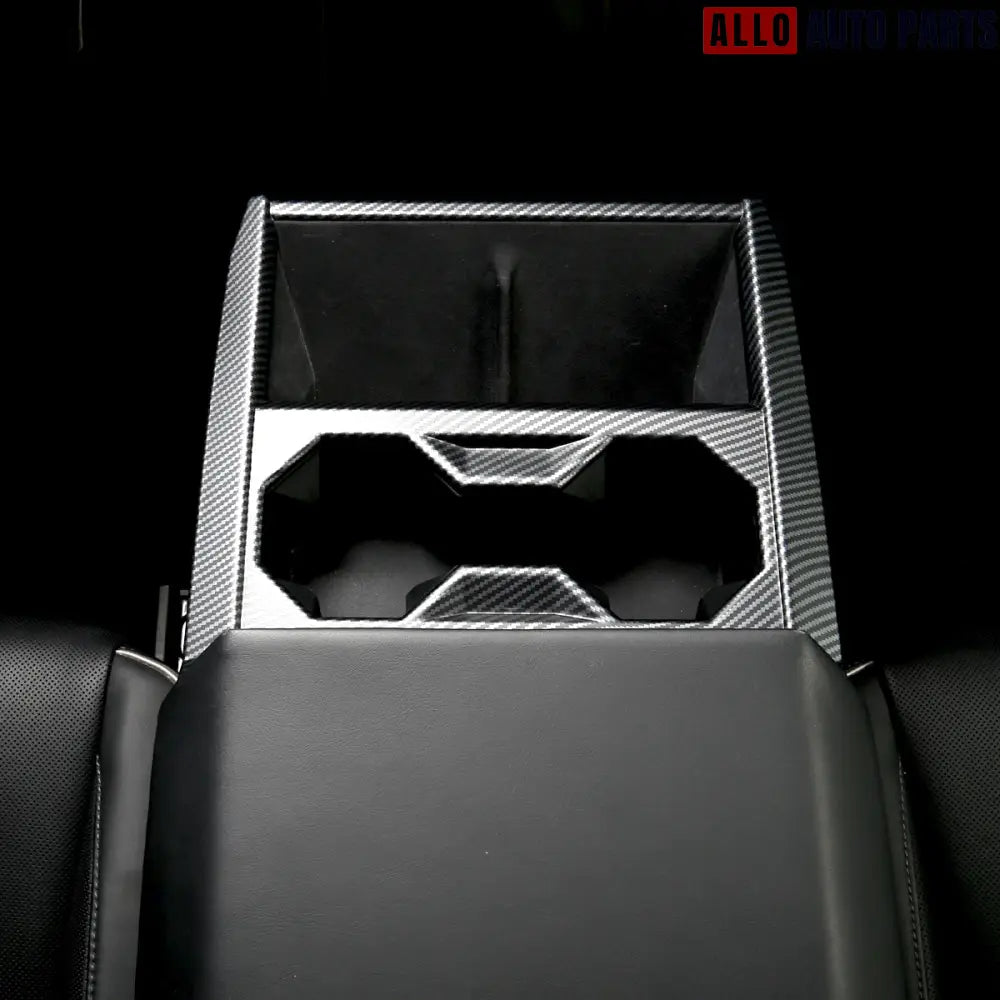 Tesla Cybertruck Center Console Cup Holder Cover - Carbon Fiber ABS Trim - Matte Carbon Fiber - Tesla Interior