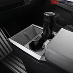 Tesla Cybertruck Center Console Cup Holder Cover - Carbon Fiber ABS Trim - Matte Carbon Fiber - Tesla Interior
