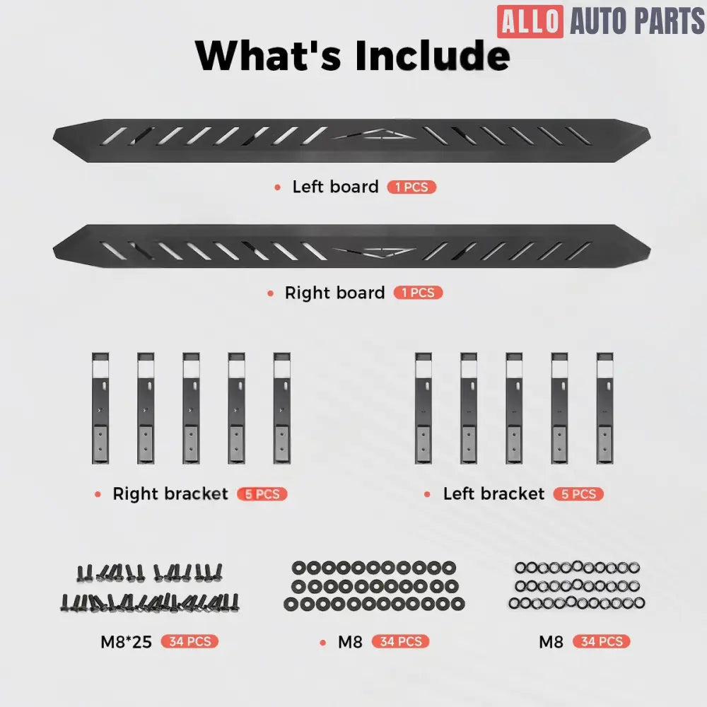 Tesla Cybertruck Running Boards - Heavy Duty Side Steps & Nerf Bars - overstock