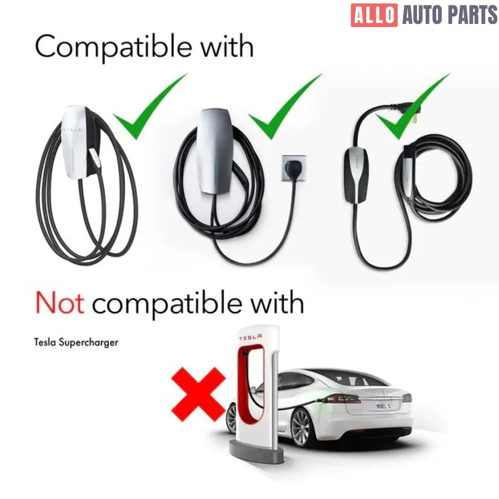 Tesla EV Charger Extension Cord - 16.4ft 48A NACS Cable for Model 3/Y/S/X - Tesla Exterior Accessories > Charger