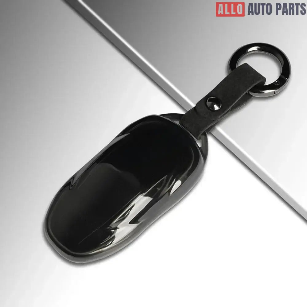 Tesla Key Fob Cover for Model 3/Y/S/X - Premium Alloy & Leather Case - Tesla Exterior Accessories > Remote Key Cover