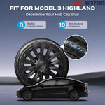 Tesla Model 3 Highland 18’’ Wheel Covers - Storm Style Hubcaps (4-Pack) - Tesla Exterior Accessories > Wheel > Hubcap