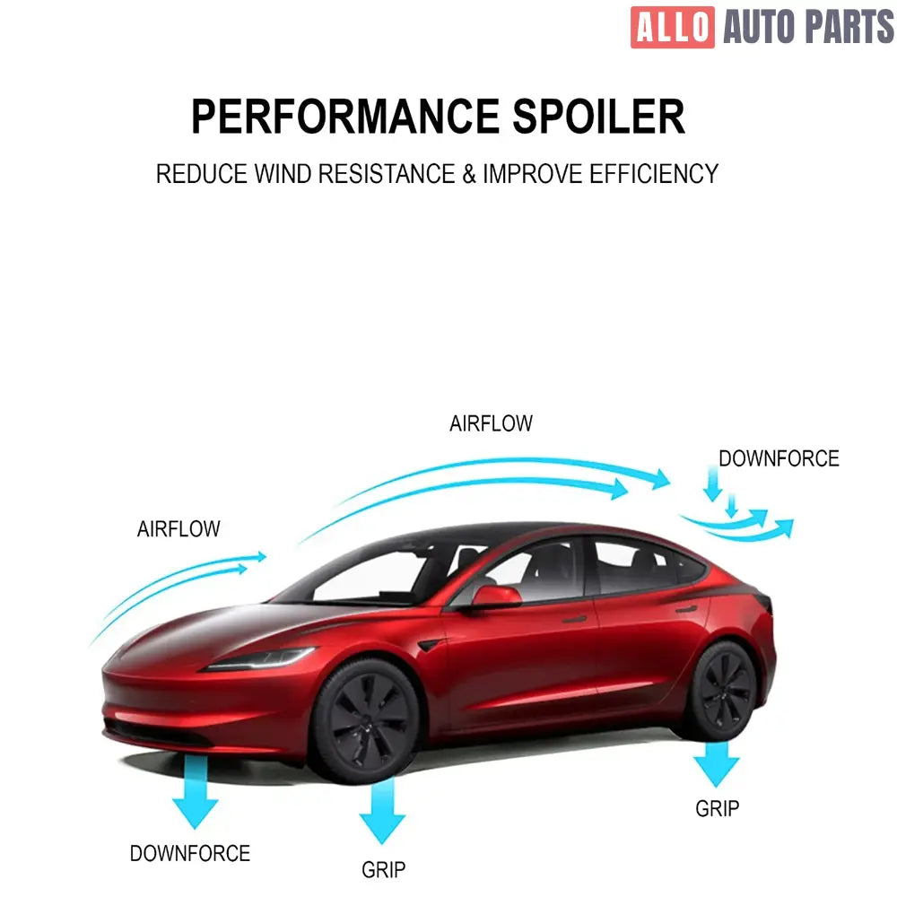 Tesla Model 3 Highland 2024+ Performance Style Spoiler - Carbon Fiber Pattern - Tesla Exterior Accessories > Exterior