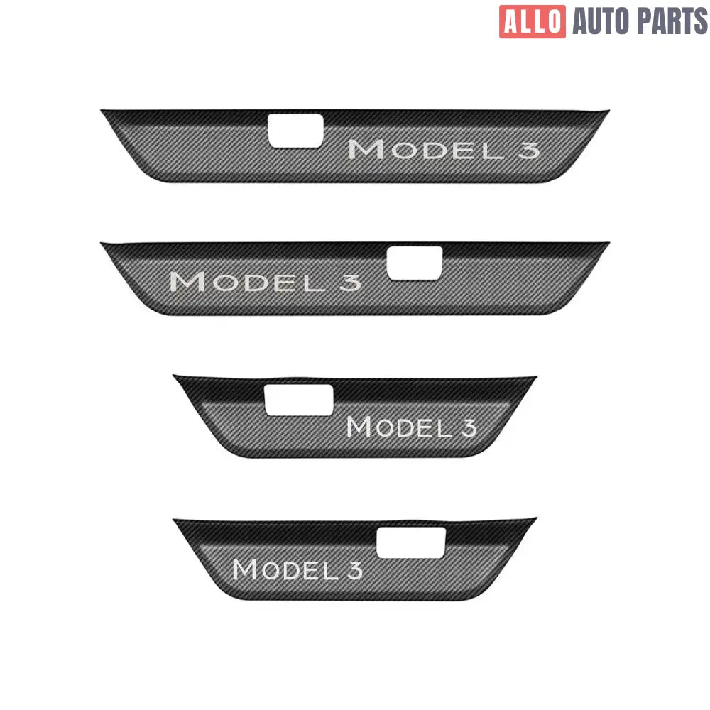 Tesla Model 3 Highland 2024+ Stainless Steel Door Sill Protector - Anti-Scratch - Tesla Interior Accessories > Doors >