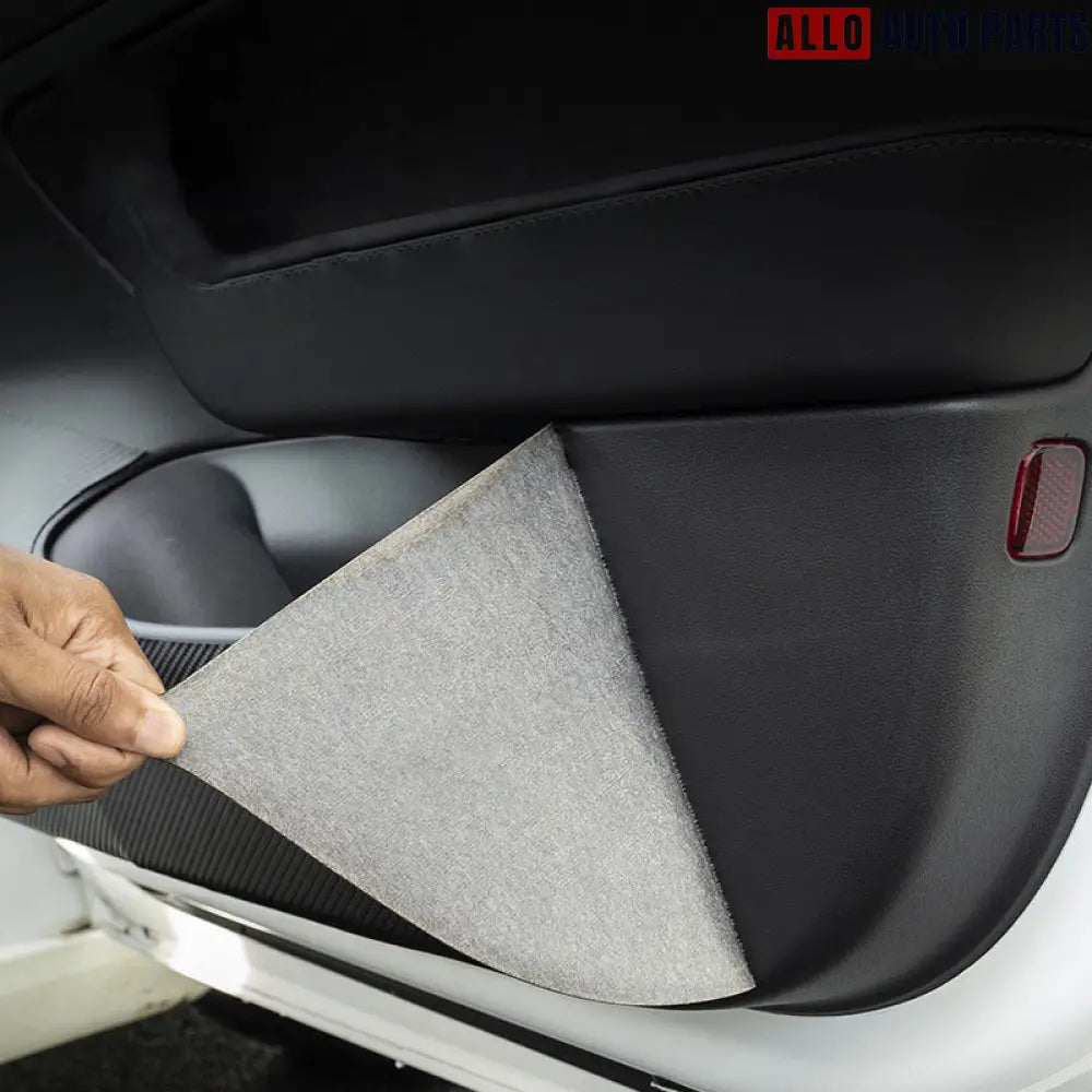 Tesla Model 3/S/X Carbon Fiber Door Kick Protectors (4-Pack) 2016-2020 - Tesla Interior Accessories > Doors > Anti-Kick