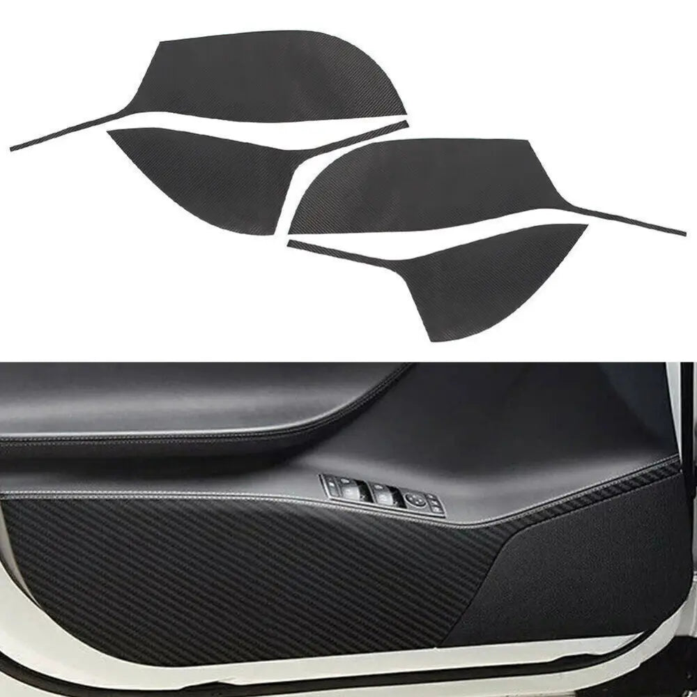 Tesla Model 3/S/X Carbon Fiber Door Kick Protectors (4-Pack) 2016-2020 - Tesla Interior Accessories > Doors > Anti-Kick