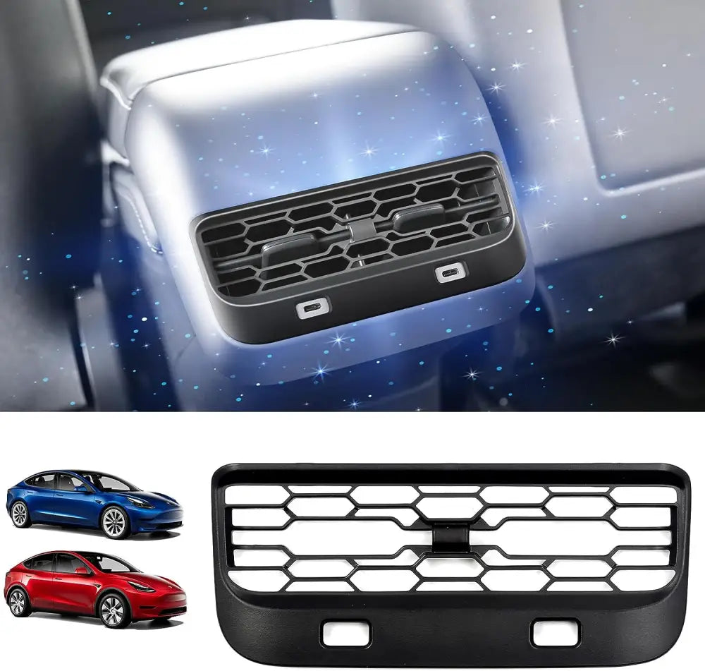 Tesla Model 3/Y Backseat Air Vent Cover - Under Seat Protection (2 Pack) - Tesla Interior Accessories > Seat > Air