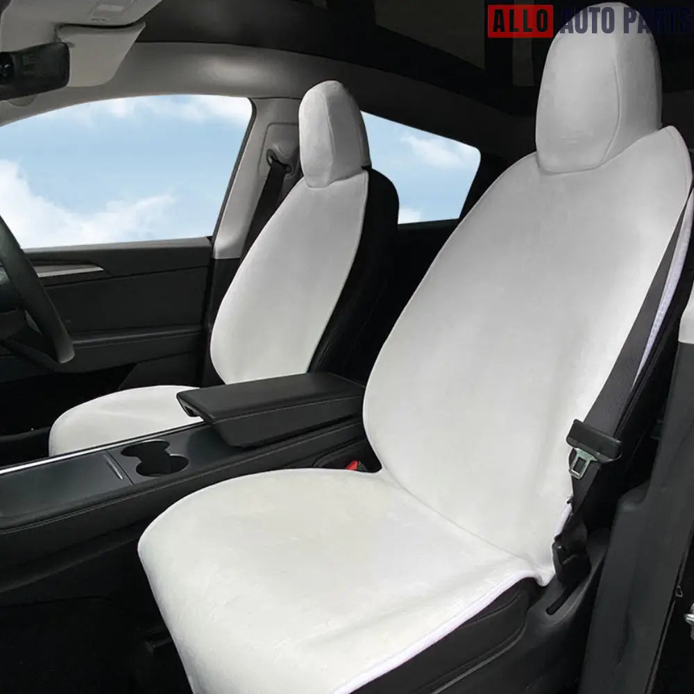 Tesla Model 3 & Y Breathable Flannel Front Seat Cover - All-Season Protection - Tesla Interior Accessories > Seat >