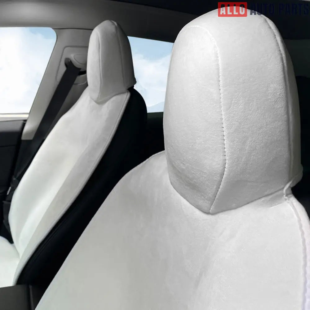 Tesla Model 3 & Y Breathable Flannel Front Seat Cover - All-Season Protection - Tesla Interior Accessories > Seat >