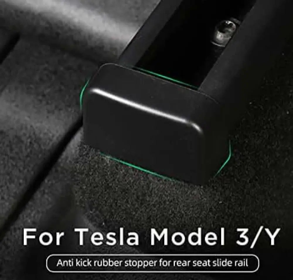 Tesla Model 3/Y Rear Seat Slide Rail Anti-Kick Covers - 4pc Set (2017-2025) - Tesla Interior Accessories > Seat > Slide