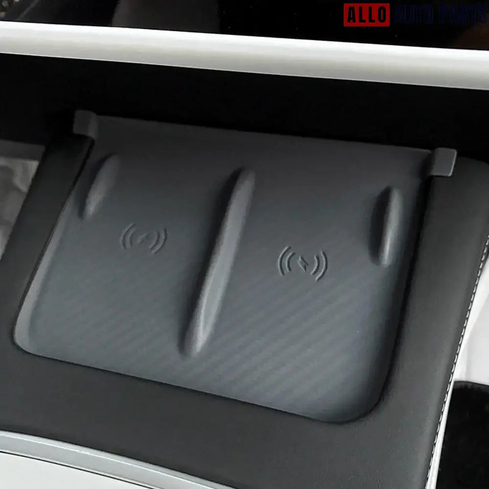 Tesla Model 3/Y Wireless Charging Silicone Pad - Anti-Slip Center Console Mat - Tesla Interior Accessories > Center