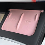 Tesla Model 3/Y Wireless Charging Silicone Pad - Anti-Slip Center Console Mat - Tesla Interior Accessories > Center