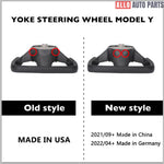 Tesla Model 3 & Model Y Yoke Steering Wheel Gen 2 - Custom Nappa Leather - Tesla Interior Accessories > Steering wheels