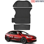 Tesla Model X 2021-2024 All Weather Floor Mats & Cargo Liners - Custom TPE Set - Tesla Interior Accessories > Floor Mat
